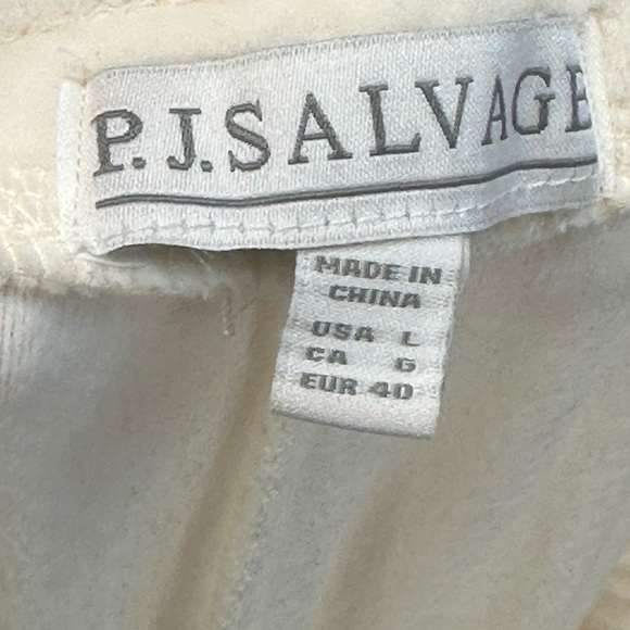 PJ Salvage Drawstring Gold Side Piping Lounge Sleep Jogger Pants - Stone - Large - Picture 6 of 9